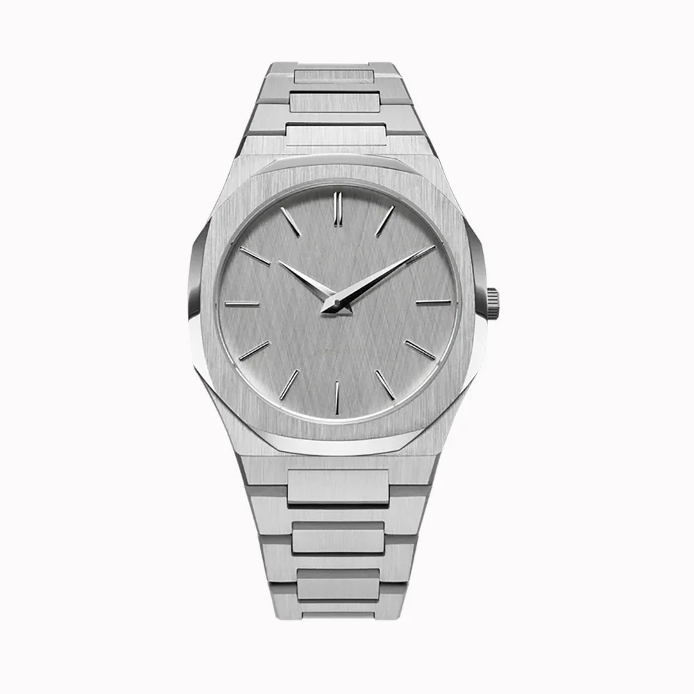 Sophisticated Sun Pattern Stainless Steel Watch