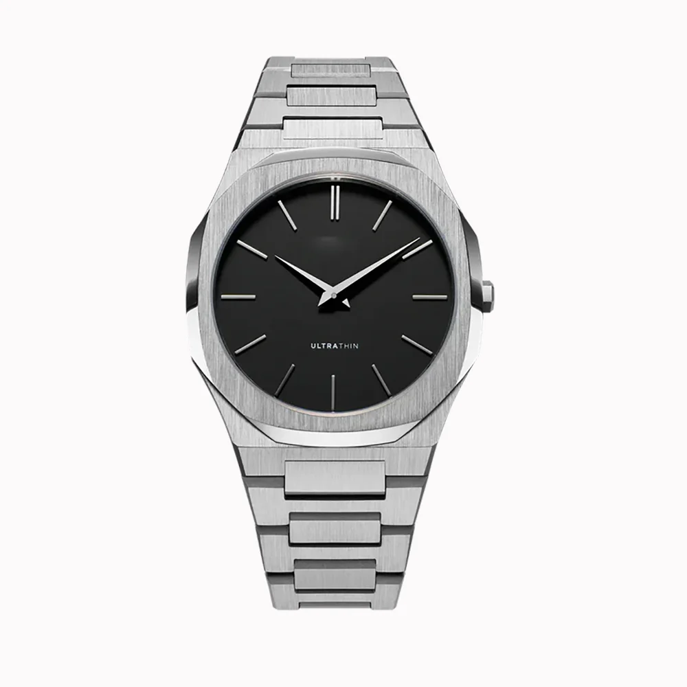 Sophisticated Sun Pattern Stainless Steel Watch