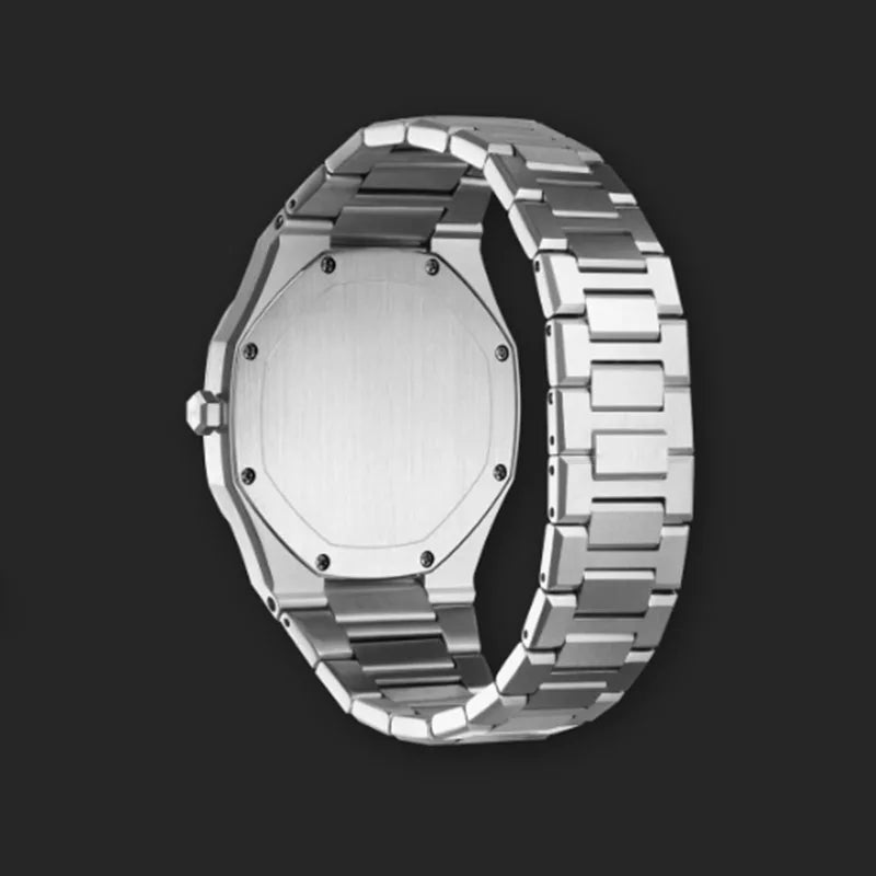Sophisticated Sun Pattern Stainless Steel Watch