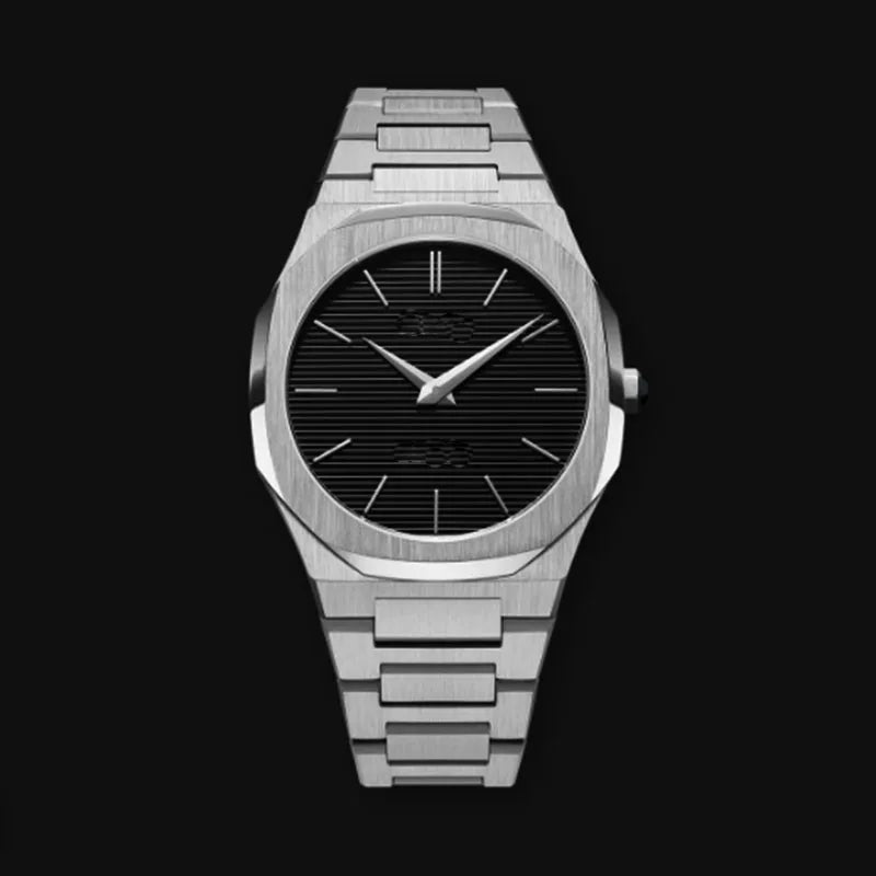 Sophisticated Sun Pattern Stainless Steel Watch