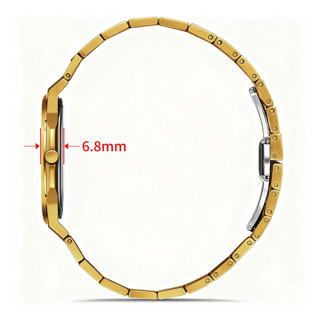 Ultrathin Elegance: Men’s Minimalist Stainless Steel Watch