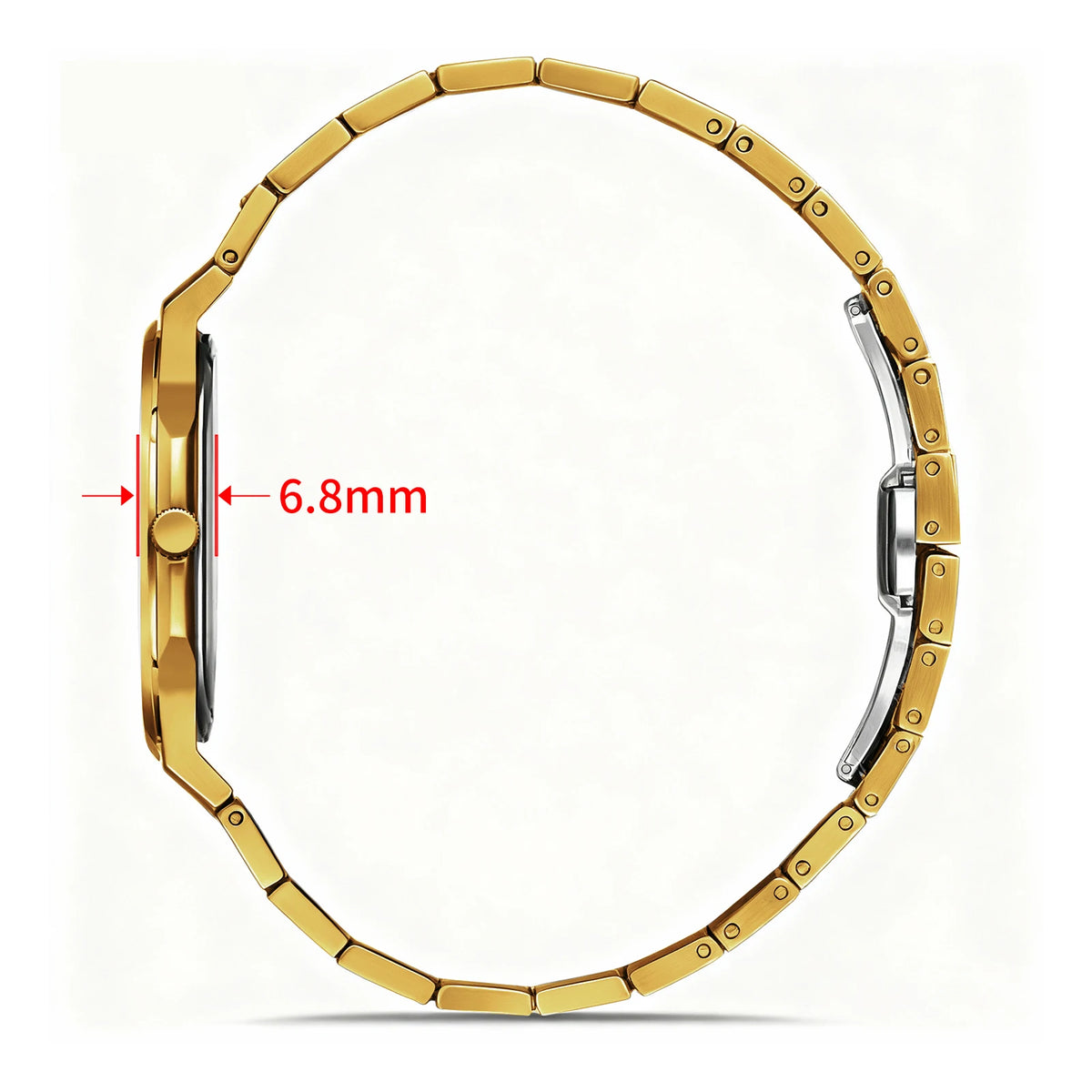 Ultrathin Elegance: Men’s Minimalist Stainless Steel Watch