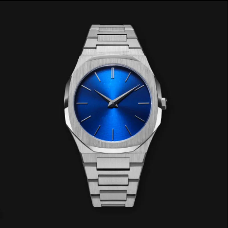 Sophisticated Sun Pattern Stainless Steel Watch