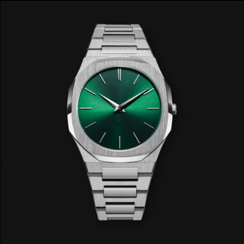 Sophisticated Sun Pattern Stainless Steel Watch