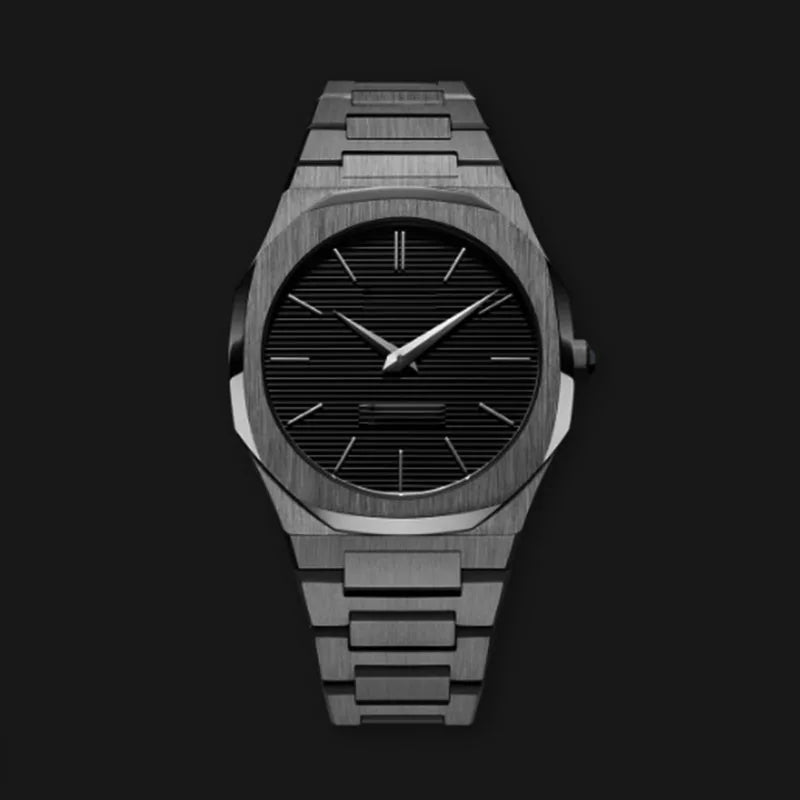 Sophisticated Sun Pattern Stainless Steel Watch